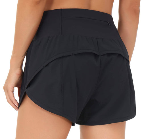 Athletic workout high-rise short w back pocket