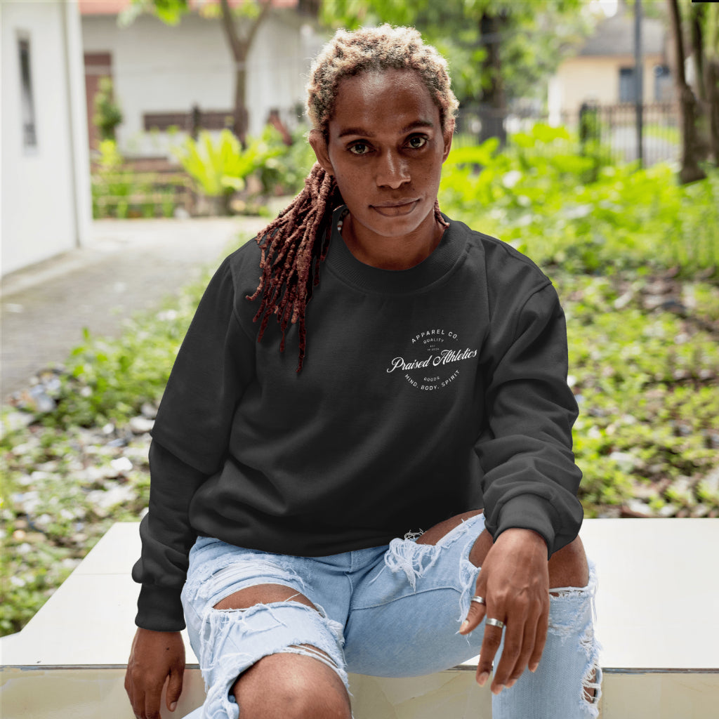 Black Midweight Crewneck Sweatshirt w/logo