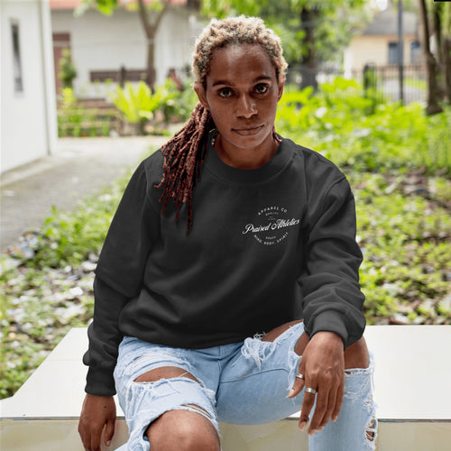 Black Midweight Crewneck Sweatshirt w/logo
