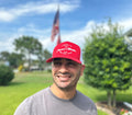 Five-Panel Retro Trucker Cap (Red/White)