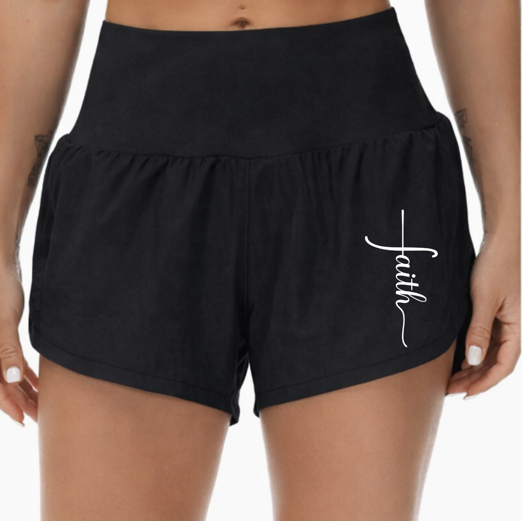 Athletic workout high-rise short w back pocket
