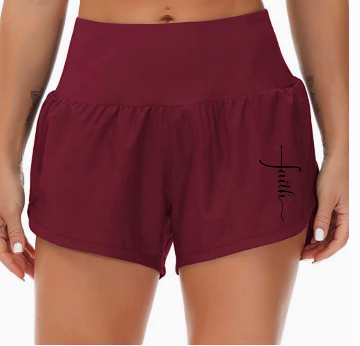 Athletic workout high-rise short w back pocket