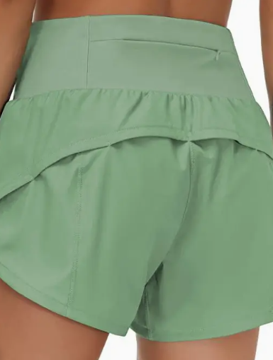 Athletic workout high-rise short w back pocket