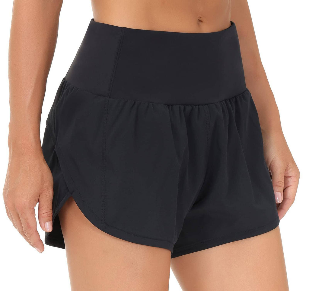 Athletic workout high-rise short w back pocket