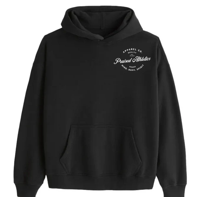 Black Midweight Hoodie w/logo